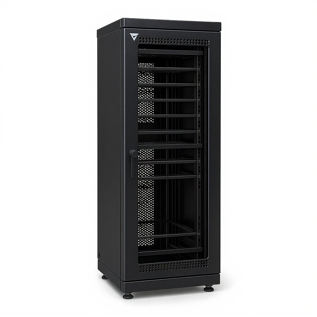 baies et coffre 19u Baie en kit Ligne 800 42U 600x600mm, porte avant : Simple Verre, porte arrière : Simple Nid d'Abeille, avec panneaux latéraux (71018) (Copy)