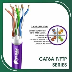 câble réseau f/ftp cat6a t lan violet