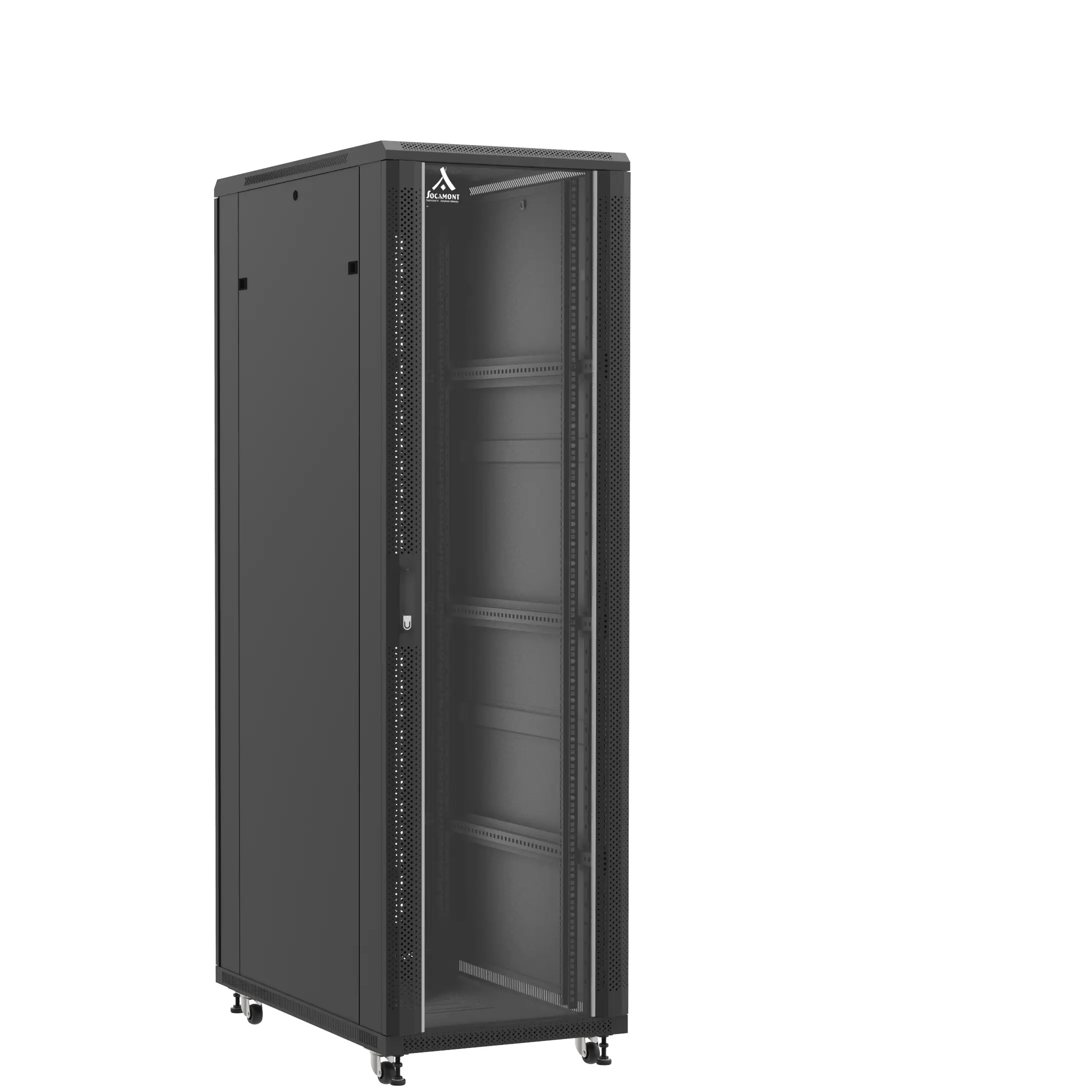 baie montée ligne 800 42u 600x1000mm, porte avant : simple verre, porte arrière : simple nid d'abeille, avec panneaux latéraux (72020) baie montée ligne 800 42u 600x1000mm, porte avant : simple verre, porte arrière : simple nid d'abeille, avec panneaux latéraux (72020)